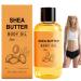ZHJZGS Shea Butter Body Oil Deep Moisturizing Lightweight & Non-Greasy for All Skin Types Soothes Dryness Hydration Softens & Restores Body Care (1PCS)