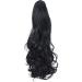 Fashion Ponytail Hair Extension Claw Curly Wavy Straight Clip in ponytail Hairpiece One Piece fake hair Ponytails for Women 18 Curly Dark Black Dark Black 18 inch - Buy Online on GoSupps.com