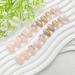 Short Light Pink & White Gradient Coffin Press On Nails - 24 Pcs with Gold Sequins Rhinestones & Pearl Designs - Perfect for International Shipping - Buy Online on GoSupps.com