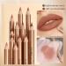 Dulele 12 Colors Matte Lip Liner Set Professional Contouring and Plumping Lip Definer Pencil 2-in-1 Smooth and Long-Lasting Makeup Lip Filler Liner & Lipstick - Buy Online on GoSupps.com
