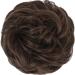 FESHFEN Medium Chestnut Brown Messy Bun Hair Scrunchie | Synthetic Curly Wavy Updo Hairpiece for Women and Girls - Buy Online on GoSupps.com