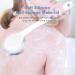 SisDruo Silicone Bath Body Brush Back Scrubber with Long Handle - Blue | BPA-Free, Non-Slip, Built-in Sponge - Buy Online on GoSupps.com