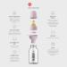 BIBS Baby Glass Bottle 110ml Dusky Lilac Complete Set | Anti-colic with Round Natural Rubber Latex Nipple for Natural Breastfeeding - Buy Online on GoSupps.com