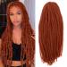 Afro Kinky Twist Crochet Hair Braids Marley Braid Hair 24inch Senegalese Curly Crochet Synthetic Braiding Hair (6Packs,#350) #350 24 Inch
