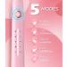 Electric Toothbrush Sonic | 8 Brush Heads 40000 VPM | 5 Modes Fast Charge | Lasts 30 Days | Rechargeable | Adults (Pink) - Buy Online on GoSupps.com