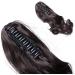 12 Long Curly Ponytail Extension | Clip-in Claw Hairpiece Ombre Synthetic Dark Brown | Realistic and Natural Looking - Buy Online on GoSupps.com