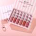 6 Color Matte Nude Lipstick Set - Waterproof Long-Lasting Lip Gloss | A2-Naked Non-Stick Cup & Fading-Free Lip Balm - Buy Online on GoSupps.com