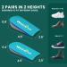 Welnove Gel Heel Cushion Inserts | Achilles Tendonitis & Plantar Fasciitis Relief | Heel Pain Support for Men & Women | 0.6 & 1 Inch Height Lift | 2 Pairs - Buy Online on GoSupps.com
