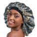 Alnorm Extra Large Curly Hair Sleep Cap - Navy Floral Design | Perfect Gift - Buy Online on GoSupps.com