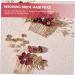 MAGICLULU 4 Sets Hairpin Japanese Hair Accessories Wedding Headpieces Bridal Headpieces for Wedding Rhinestone Hair Clips Embellishments Decor Pearl Zinc Alloy Red Bride Dress - Buy Online on GoSupps.com