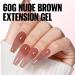 Buy Tomicca Polygel Acrylic Gel - Nude Brown 60g | Quick Extension Builder Gel for Beginners & Pros | Long-Lasting Natural Nail Look - Buy Online on GoSupps.com