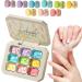  brooksnaji Gradient Gel - Rainbow Art Kit - 9 Colors Sponge Palette | Multicolor Gel Manicure Set Solid Nail Paint Collection for Women and Girls at Home - Buy Online on GoSupps.com