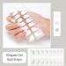 16 Pieces Gel Nail Stickers Semi Cured Gel Nail Polish Strips Full Nail Wraps Soft Self Adhesive Natural Gel Nail Art Stickers Gel Nail Strips White French Manicure Kit for Women and Girls Nail Art Be With You - Buy Online on GoSupps.com