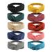 Women's hair tires - 10/6/4 sentences hair band women vintage frontal ligaments twist knot hair band with bow beautiful headband sport elastic turban hair accessories