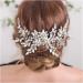 Hair Accessories Bridal Vintage Silver Full Rhinestones Big Hair Comb Bridal Shinny Pearls and Crystals Comb Headpiece Bridal Hair Piece Wedding Head Piece (Color : Rose gold) - Buy Online on GoSupps.com