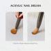 Aokitec #10 Oval Crimped Sable Acrylic Nail Brush - Wood Nail Art Tool for Manicure | Black - Buy Online on GoSupps.com