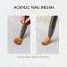 Aokitec 100% Kolinsky Acrylic Nail Brush #14 | Oval Crimped Sable Wood Handle | Manicure Tool for Acrylic Application | Black - Buy Online on GoSupps.com