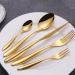 Flatware Sets Gold Knife Fork Spoon Set Cutlery Tableware Stainless Steel Dinnerware Set Luxury Flatware Set Zero Waste Kitchen Device Sets (Color : Knife) - Buy Online on GoSupps.com
