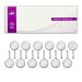 Professional dental mirror attachments 12 hours of MJW 12 pieces dental grip mirror attachments - 2.4 cm rounded stainless steel mirror attachments for tooth cleaning mouth hygiene inspection replacement mirror heads