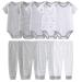 MAMIMAKA Baby Bodysuits Baby Pants Trousers Baby Clothes Short Sleeve Bodysuits Onesies for Baby Boys and Girls Layette-7 0-3 Months