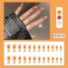 24PCS Spring Summer Sweet False Nails Long Simple Orange French False Nails Press On Nails Wearable Finished Nail Piece Extra Long Fake Nails - Buy Online on GoSupps.com