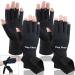 2 Pairs Pack Copper Compression Gloves for Women Men, Arthritis Gloves for Hand Pain Relief, Carpal Tunnel Wrist Support, Rheumatoid, Joint Swelling, Open Finger, Fingerless for Computer Typing (Large/X-Large (2 Pairs))