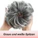 JJStar Large Bun Hair Part with Rubber Band | Gray & White Tips Hair Updo Extensions for Women & Girls - Buy Online on GoSupps.com