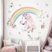 Wondever Large Rainbow Horse Flower Wall Decals for Girls Bedroom | Peel and Stick Kids Room Nursery Wall Art Stickers - Buy Online on GoSupps.com