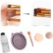 Makeup Brush Cleaner Kit 5 Pieces Textured Multifunctional Residue Removal Purple Makeup Brush Scrubber with Cosmetic Brush for Daily Use - Buy Online on GoSupps.com