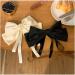 JUNART 2Pcs Big Bow Hair Clips Silky Satin Hair Barrettes for Women Black & White Big Hair Bow Clip Hair Accessories for Girls Teen - Buy Online on GoSupps.com
