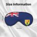 Turks and Caicos Islands Eye Mask | Soft Adjustable Silk Sleep Mask for Men & Women - Blackout Blindfold - Buy Online on GoSupps.com
