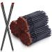 meekoo 150 Pcs Disposable Angled Eyebrow Brushes Eyeliner Makeup Brush Eyebrow Tint Brush Soft Cosmetic Blending Slanted Brush Disposable Concealer Brush Eyeshadow Brushes for Women Girl, Black