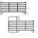 Kerbl Panel - fence element 3.0 m with gate (incl. chain lock)