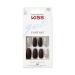 Kiss Gel Fantasy Glue-on Nails artificial fingernails black & silver black & silver long length coffin form black / silver 1 piece (1 Pack)
