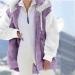 Shop Hanxiulin Oversized Plush Hoodie Coat - Elegant Winter Jacket for Women Lined & Quilted 5XL Purple - Buy Online on GoSupps.com