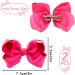2Pcs Rose Red Ribbon Hair Bow Clips | 3 inch Ponytail Holder Bow Barrettes with Duckbill Clip for Kids & Women - Buy Online on GoSupps.com