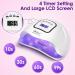 150W UV Gel Nail Lamp with 4 Timers - Professional LED Nail Dryer for Gel Polish, Toe Nails - White - Buy Online on GoSupps.com