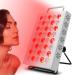 Red Light Near Infrared Light Lamp Panel with 40pcs Dual Chips LEDs Adjustable Brightness Red Lamp at Home and Office Red LED Light with Timer