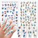 Cute Cartoon Nail Art Stickers - 6 Sheets, 3D Self-Adhesive Design, for Women, Girls, Kids - Nail Decals for Acrylic Nails Decoration & DIY Manicure Tips - Buy Online on GoSupps.com