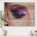 Shop DesignQ Bright Eye Makeup & Luxurious Blue Shades | Modern Wood Wall Decor & Purple Art Panels on Natural Pine - Buy Online on GoSupps.com