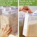AKOLAFE 4 Pack Flour Container 5LB Pantry Food Storage Containers with Lids Airtight & Measuring Cup Small Air Tight Rice Holder Bin Plastic Cereal Grain Dispenser Kitchen for Sugar Dry Goods Pet Food - Buy Online on GoSupps.com