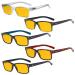 Eyekepper 5 pieces Classic Spring Hinge Reading Glasses Sun Reading Glasses Blue Light Blocking-b90-5 pieces 0.75 diopters