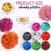 Holographic Chunky Glitter Sequins - 12 Colors Mix for Face, Body, Eyes, Hair, Nails - Festival Makeup Glitter with Various Hexagon Sizes and Stars (Laser Mix) - Buy Online on GoSupps.com