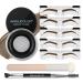 Junhe Anglicolor and Stencil kit Brow Color Waterproof Eyebrow Pomade Gel Makeup Waterproof Eyebrow For Long Lasting Eye Brow Make Up Versatile Defines Sculpts Shades Contours (02 TAUPE Set)