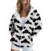 Halloween Costumes Printed Hooded Pull Out Zipper Pocket Jacket plus Size Winter Coat for Women 4x Large White