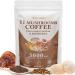Mushroom Coffee 11 Organic Mushrooms Plus Adaptogens & Probiotics with Lion's Mane Chaga Reishi Cordyceps Complex Instant Coffee for Focus Energy Gut Digestion Immunity - 5.3oz