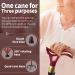 iSPUUOCTI Smart Alarm Telescopic Walking Cane for Seniors - Red Adjustable Walking Stick for Men & Women - Buy Online on GoSupps.com