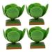 RORPOIR 4pcs Cabbage Model Garden Decor Simulated Models Puzzle Toys Accessory Educational Playthings Home Decor Tiny Foods Miniature Model Toys Plastic Fake Vegetables Apple Tree Child
