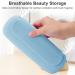 Travel Makeup Brush Holder | Silicone Portable Cosmetic Brushes Organizer with Built-in Cleaner | Upgrade Travel Essentials Case (Sky Blue - Buy Online on GoSupps.com