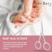 Fine Lines Baby Nail Scissors: Rounded Ends for Safe Nose & Ear Grooming - Ideal for Kids' Nails, Cuticles, and Hair Trimming - Buy Online on GoSupps.com